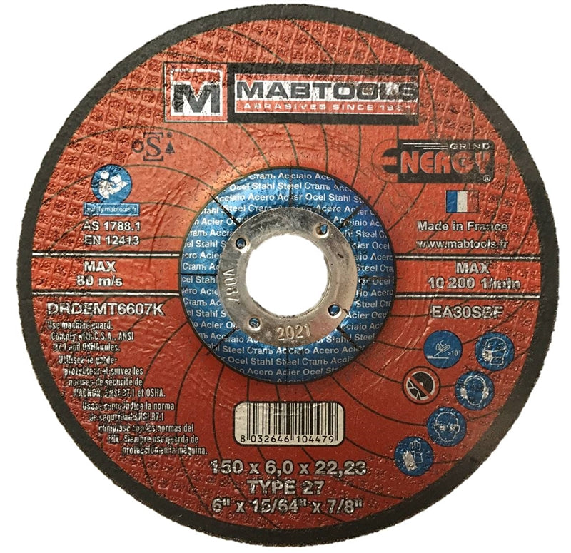 ENERGY Grinding Wheel 6 X 1/4 X 7/8 T27 MS