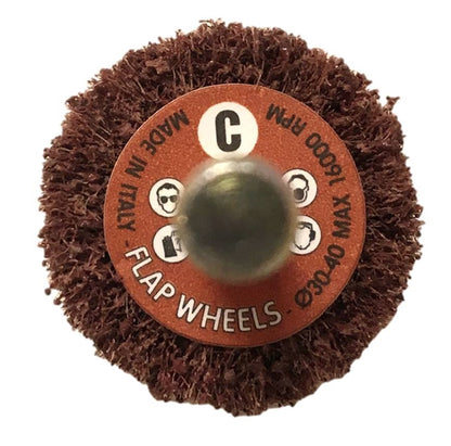 Non-woven Flap Wheel, 1/4" Shaft 1 x 1 x 1/4" A/O Coarse