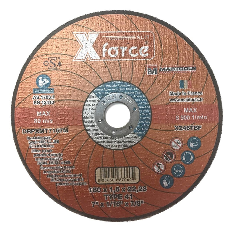 X Force Cut-off Wheel Metal/SS 7" x 1/16" x 7/8"