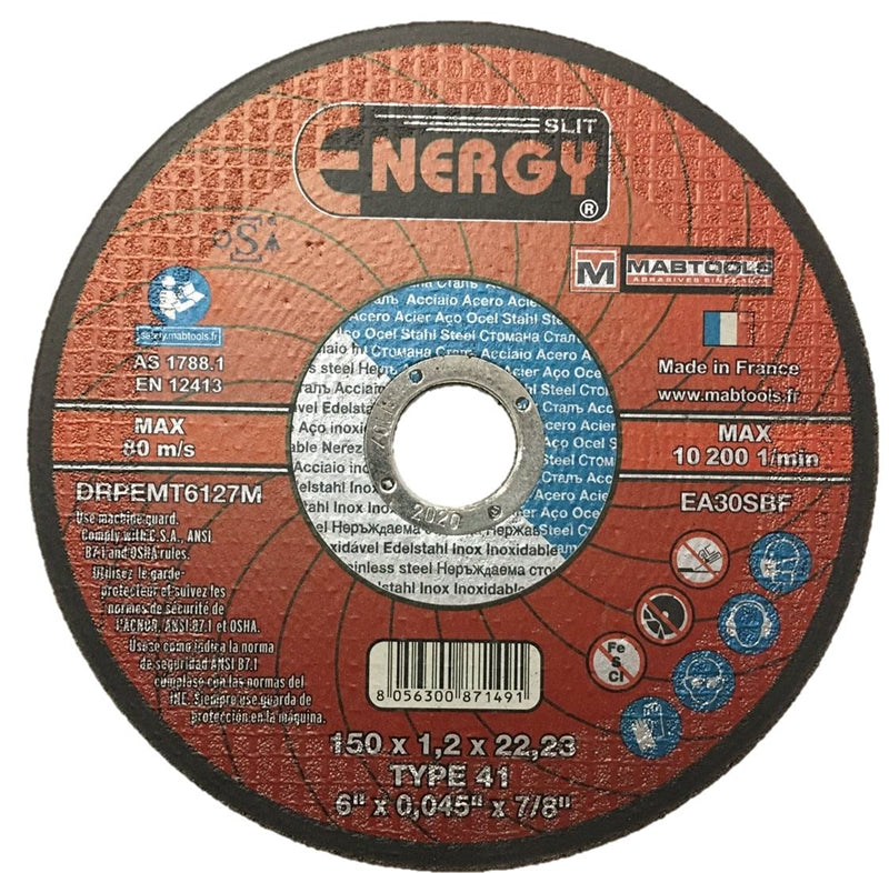 ENERGY Disque à tronçonner 6 X .045 X 7/8 T1