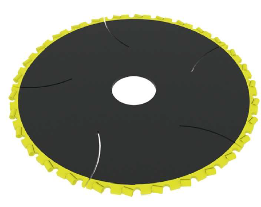 Danish tool 126 Carbide Reciprocating Aluminum Cutting Disc YELLOW / BLACK LABEL 7" X 44T